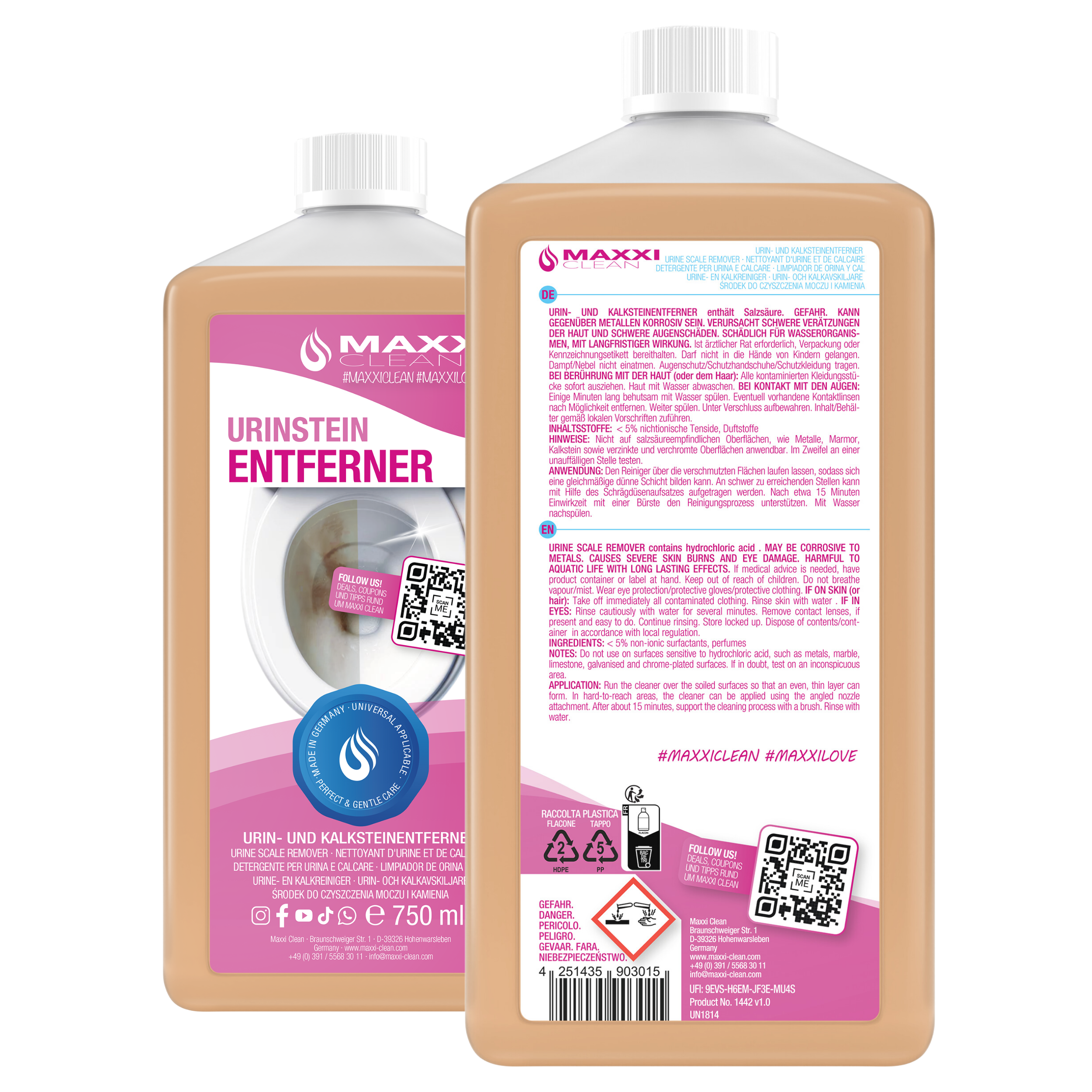Urin- und Kalksteinentferner 750 ml