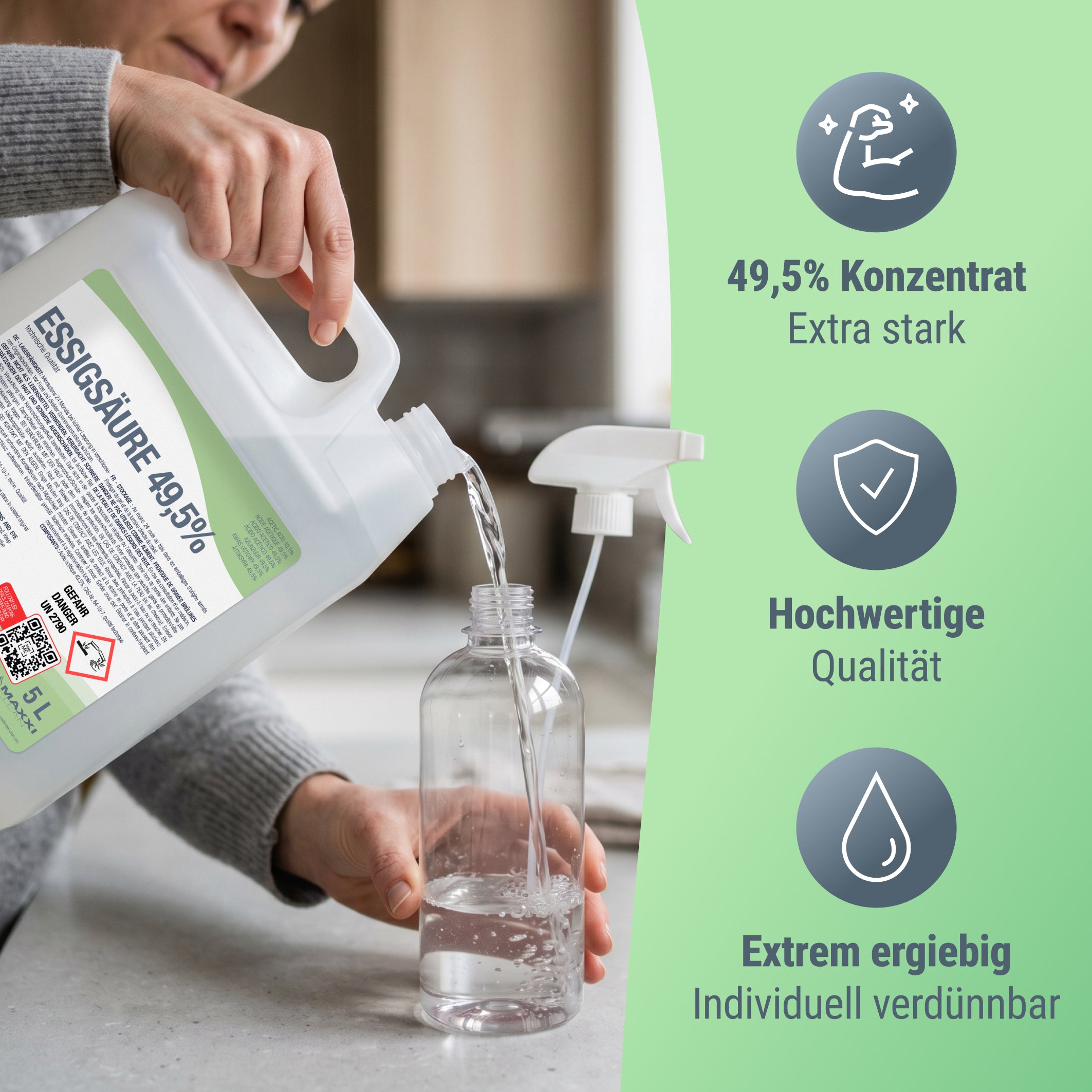 Essigsäure 49.5% 5 L Kanister 5 Liter