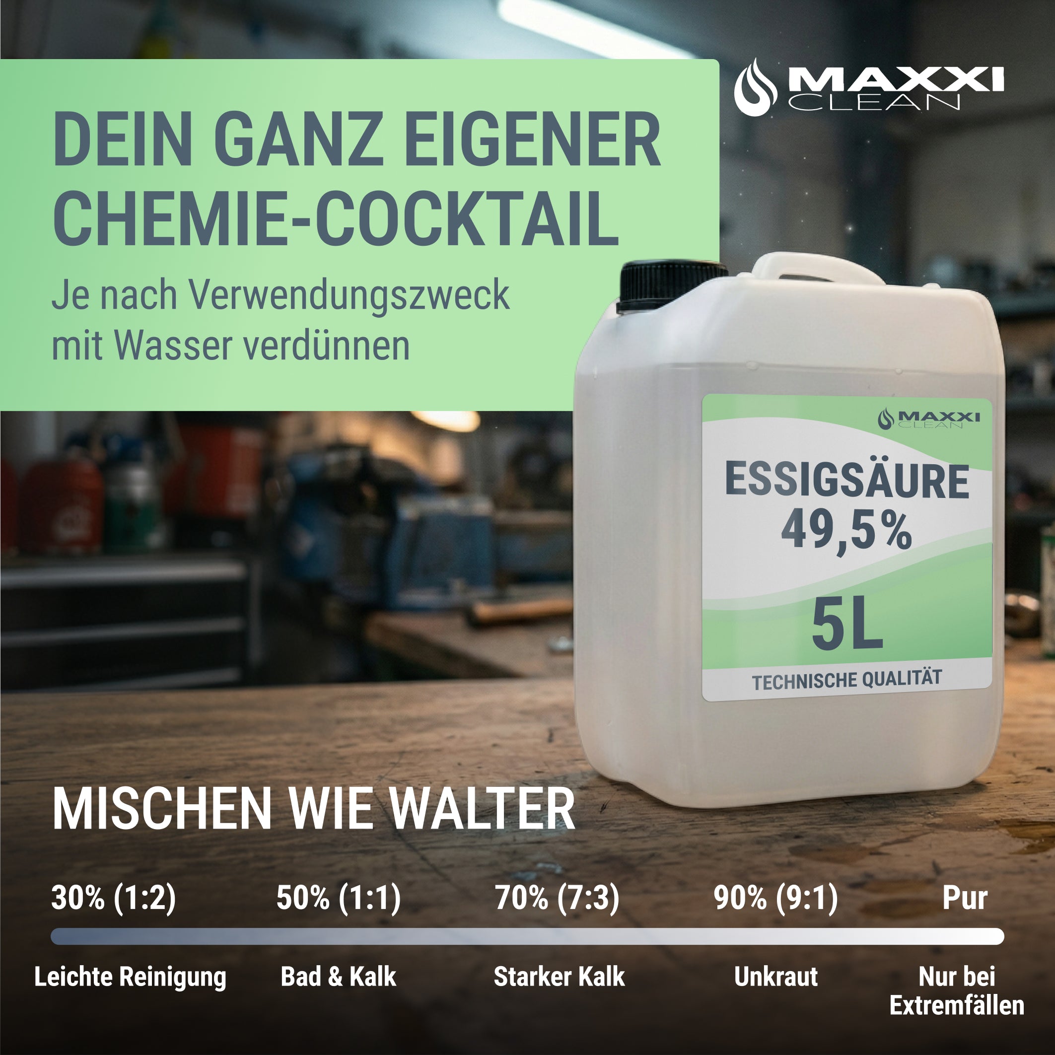 Essigsäure 49.5% 5 L Kanister 5 Liter