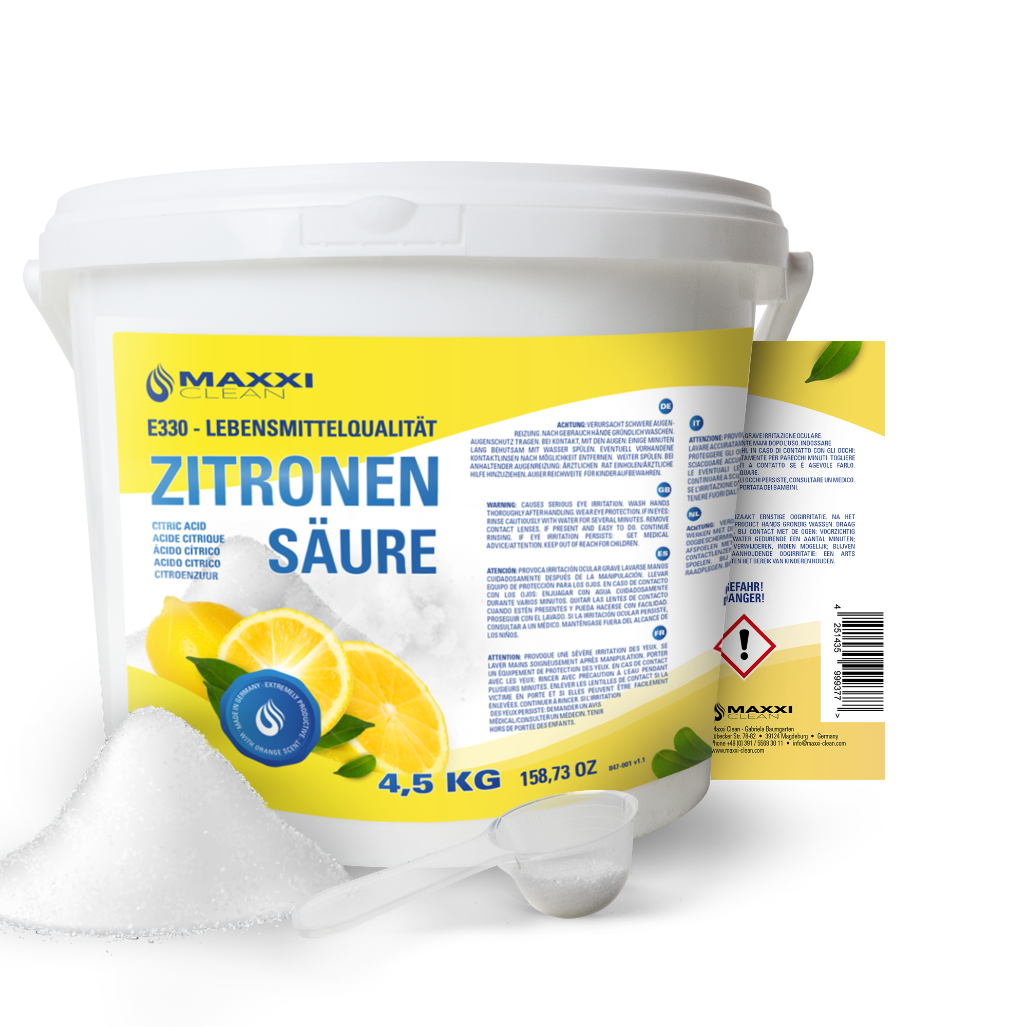 Zitronensäure 4,5 kg Eimer