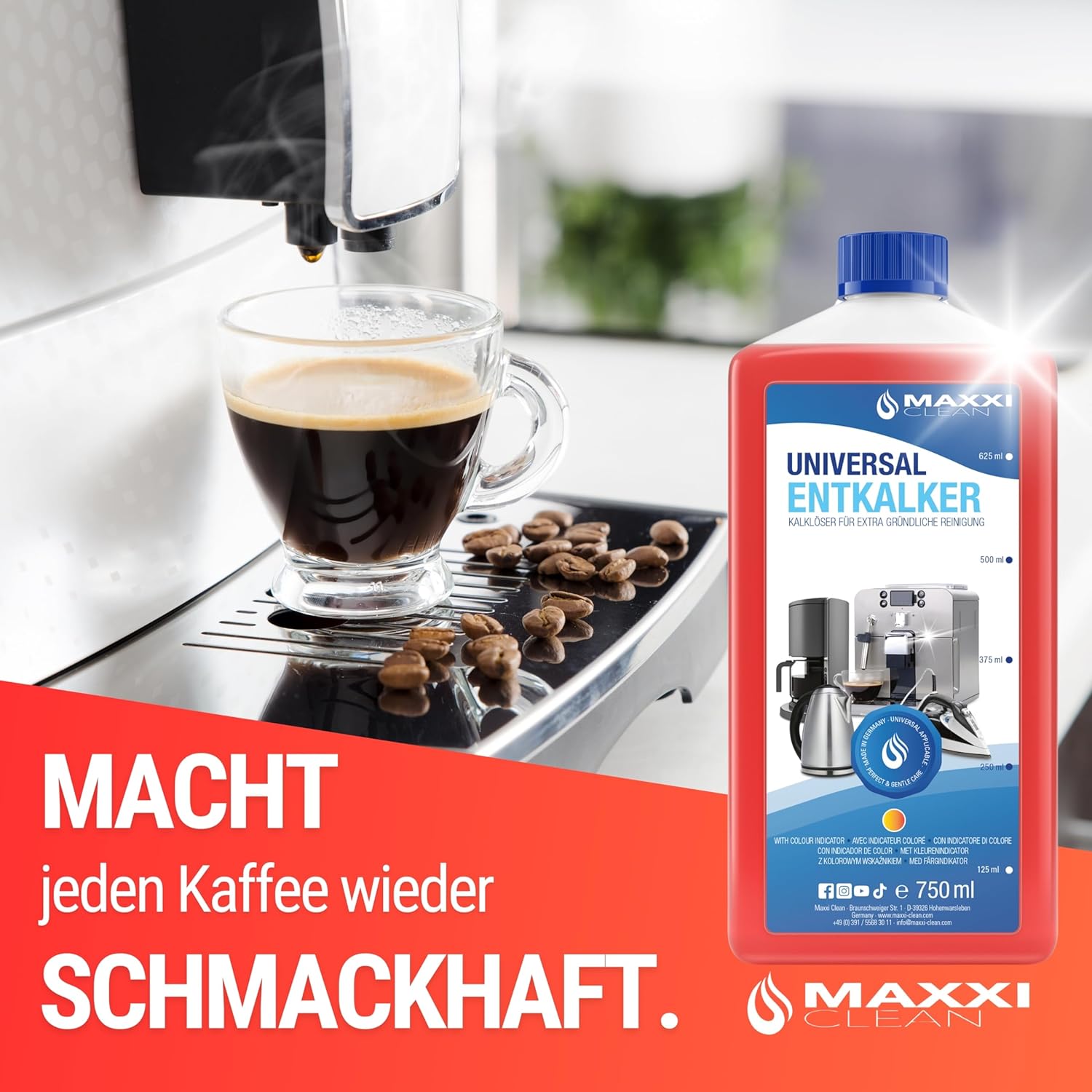 Maxxi Clean vs. Hausmittel – warum spezieller Entkalker die bessere Wahl ist