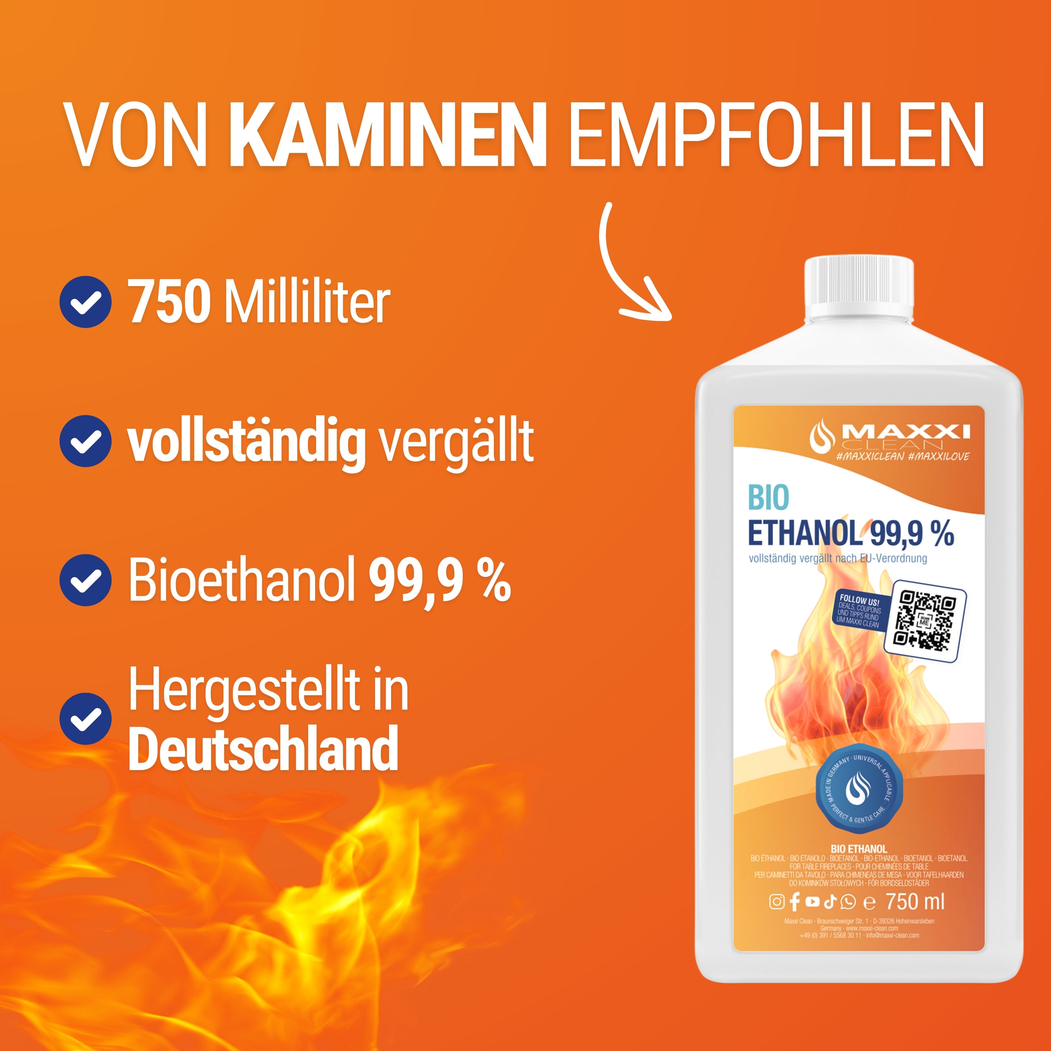Bio Ethanol - 99,9% 750 ml