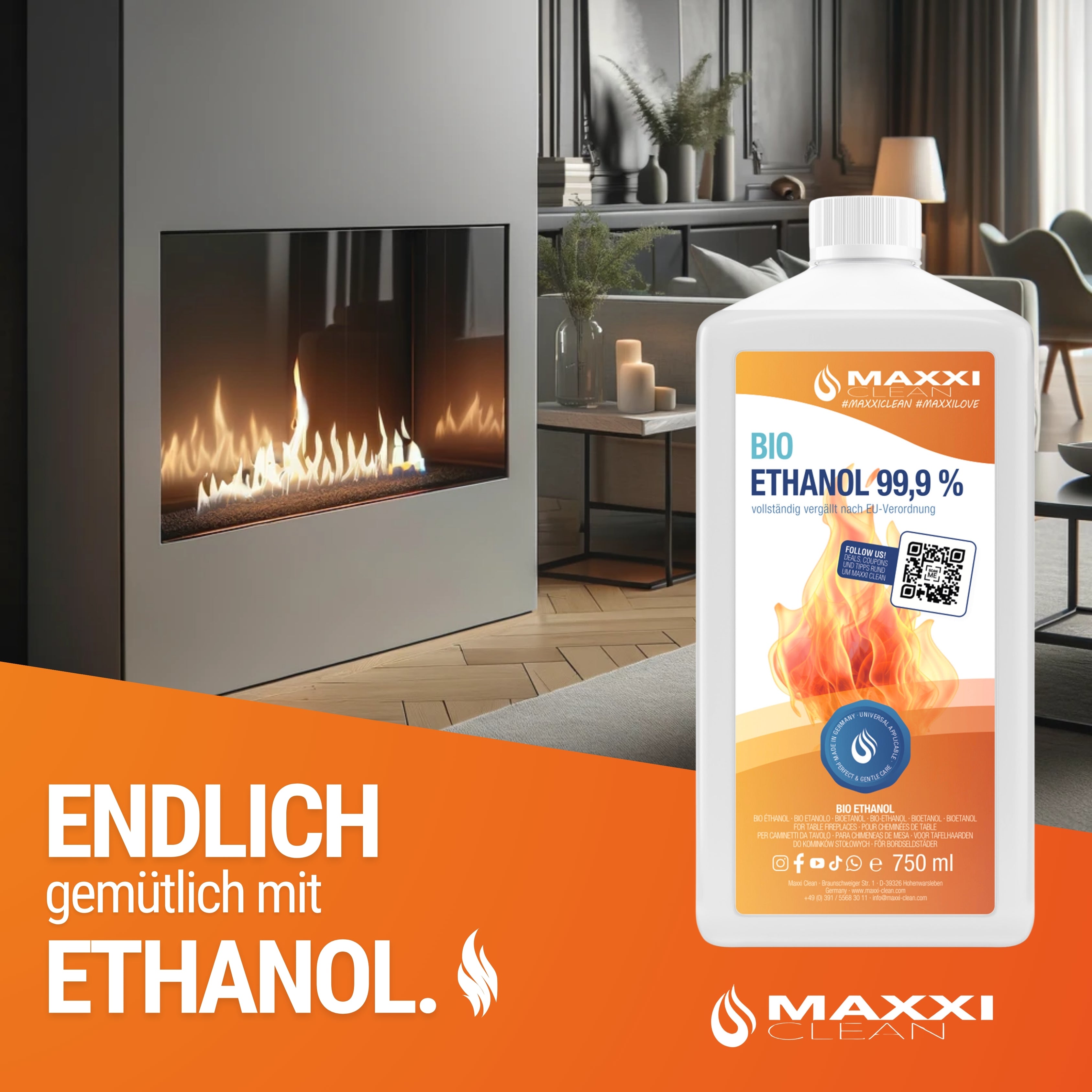 Bio Ethanol - 99,9% 750 ml