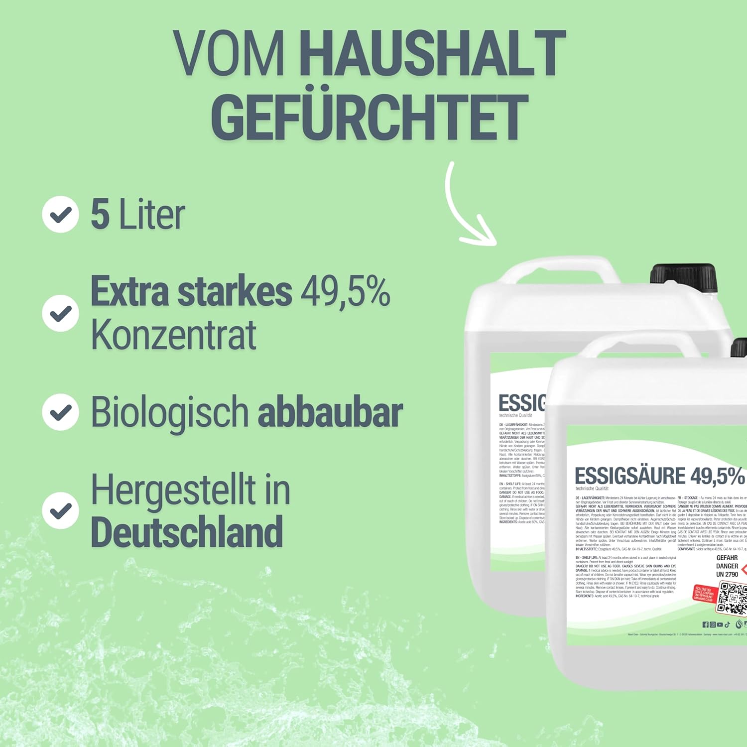 Essigsäure 49,5% 5 L Kanister