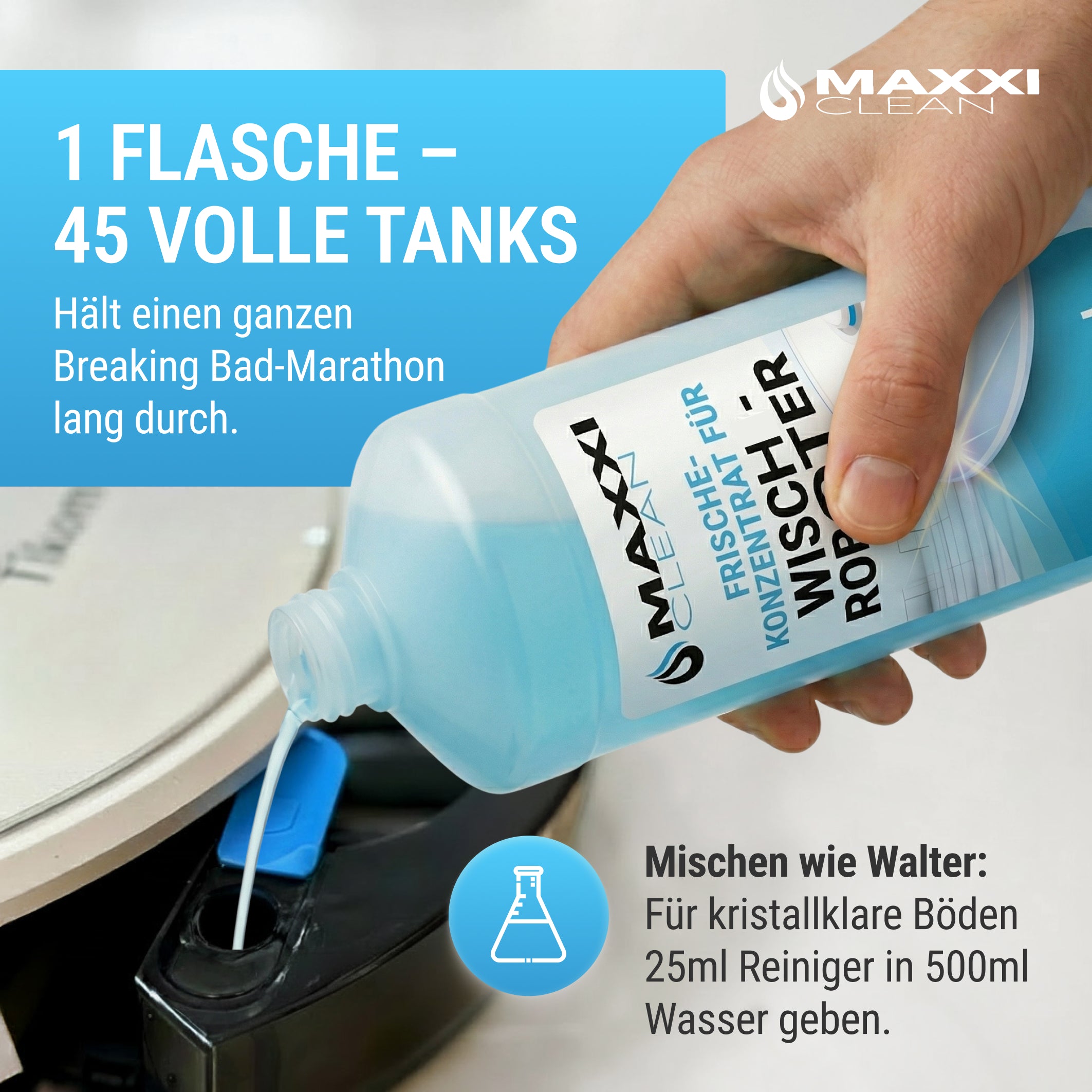 Nettoyant concentré pour robots de nettoyage avec parfum frais - 750 ml